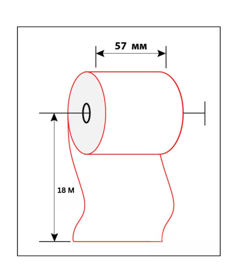 Lentă termo pentru aparatul de casa 57mm x 18m